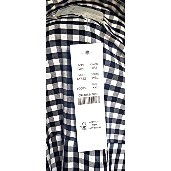 17. J. Crew Relaxed-fit short-sleeve cotton poplin shirtdress in gingham - Picture 5 of 6